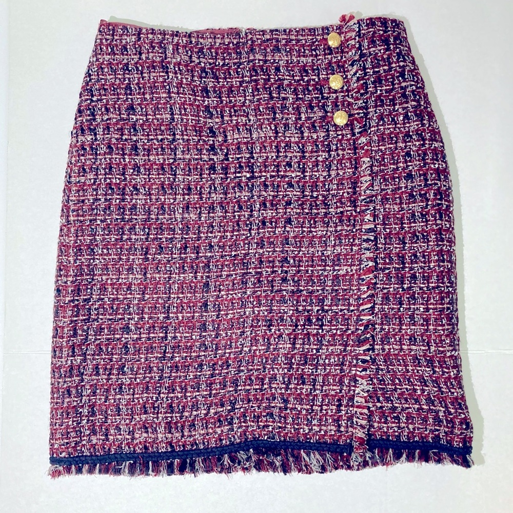 Talbots Tweed Skirt in blue and red